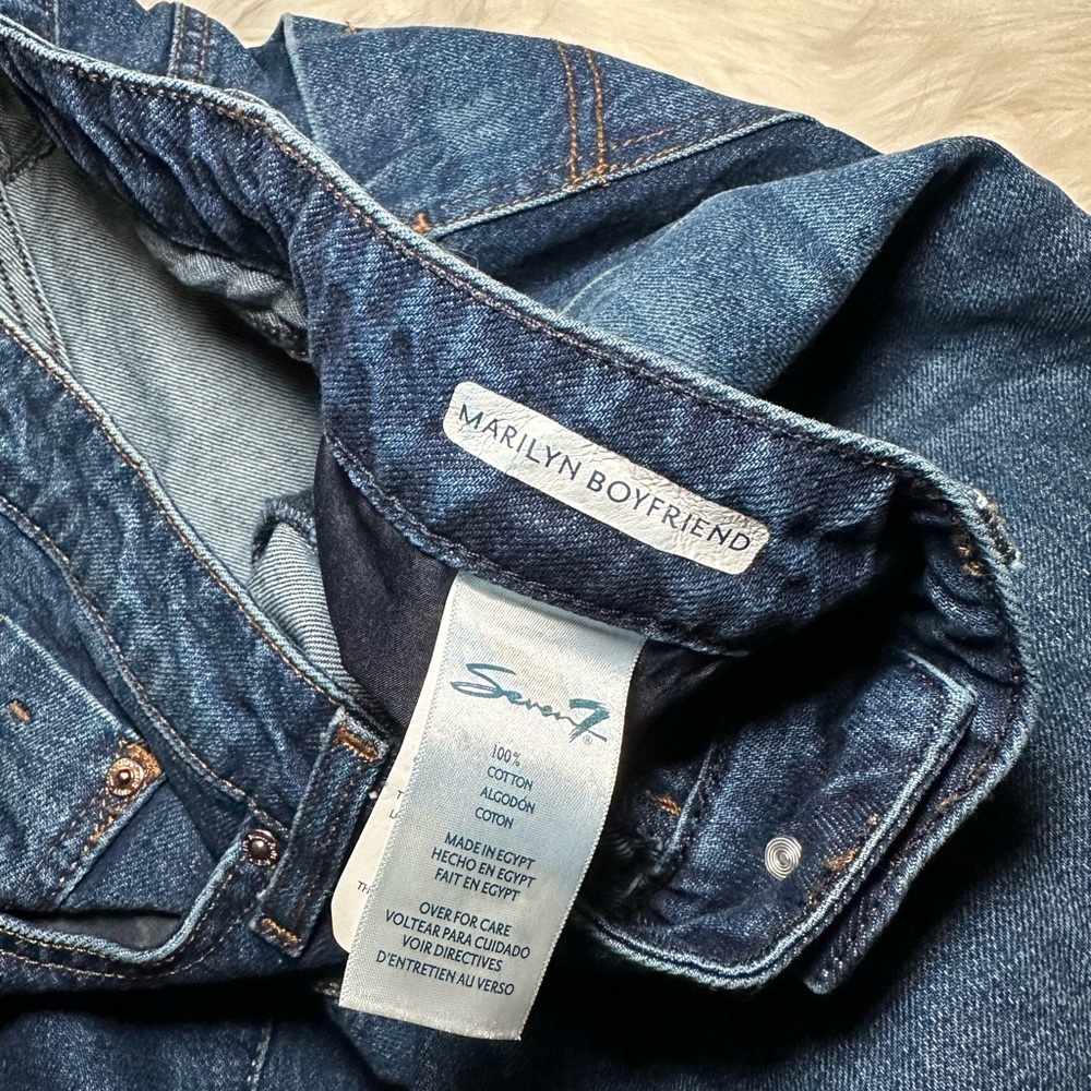 Seven7 Jeans Marilyn Relaxed Boyfriend Jean - Size 14 - Picture 6 of 11